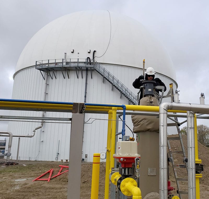 EcoVapor biogas deoxo system install